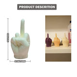 TOPYS 3D Hand Shaped Silicone Mold, 3.7in Gesture Candle Mold,Middle Finger Shaped Resin Casting Mould for Candle Making and Baking Making Soap Wax Cake Mousse Ice Cream