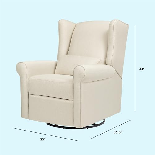 DaVinci Hayden Recliner and Swivel Glider in Natural Oat, Greenguard Gold & CertiPUR-US Certified DaVinci