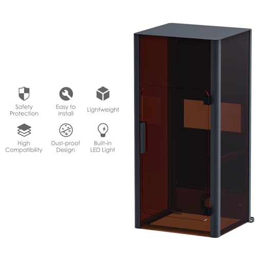 Cloudray Protective Cover Fiber Laser Enclosure 15.2"W x 29.6"H, Compatible with 500mm Lift Column Table, Safety Cover for Laser Engraver Cutter Machine Cloudray