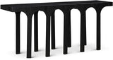 Meridian Furniture 99076Black-T Westfield Collection Art Deco Console Table with Rich Black Oak Finish, Oak Veneer, Mixture of Solid Wood and MDF, 70" W x 18" D x 31" H, Black Meridian Furniture