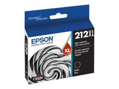 EPSON 212 Claria Ink High Capacity Black Cartridge (T212XL120-S) Works with WorkForce WF-2830, WF-2850, Expression XP-4100, XP-4105