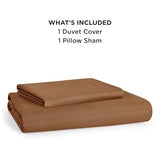 Bedsure Duvet Cover Twin/Twin XL Size - Soft Double Brushed Bedding Set for Kids & Adults, Zipper Closure, 2 Pieces, Includes 1 Duvet Cover (68"x90") & 1 Pillow Sham, NO Comforter, Brown Bedsure