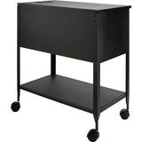 Lorell® Steel Locking Letter-Size Mobile File Cart, Black Lorell