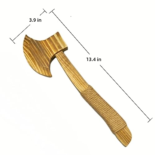 Kashivi Set of 2 - Handmade Wooden Toy Axe, Wooden Toy Axe Set for Outdoor Play Character Dress Up Kashivi