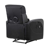 X Rocker Gamma Recliner Gaming Chair, 2.1 Bluetooth Audio System, Headrest Mounted Speakers, Built-in Footrest and Cupholder, 718001, 34.84" x 39.37" x 30.31", Black X Rocker