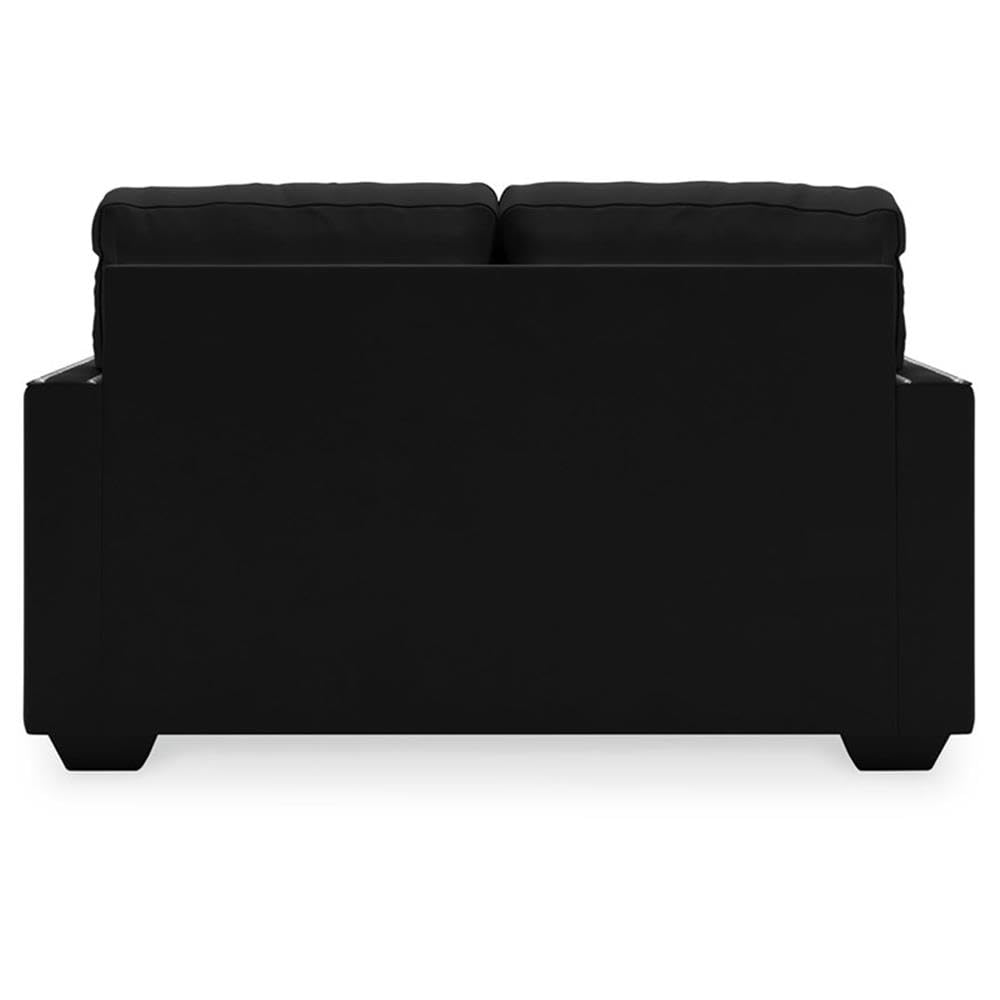 Signature Design by Ashley Gleston Glam Loveseat with Nailhead Trim, Black