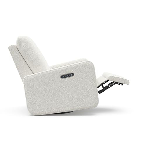 Graco Teddi Power Recliner Swivel Glider (Ivory Boucle) – Electronic Power Recline, USB-A & USB-C Charger, Premium Cushioning & Comfort Graco