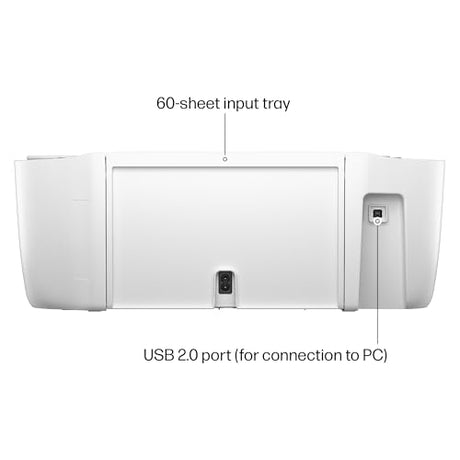 HP DeskJet 2827e Wireless All-in-One Color Inkjet Printer, Scanner, Copier, Best-for-Home, 3 Month Instant Ink Trial Included, AI-Enabled (6W7F5A) HP