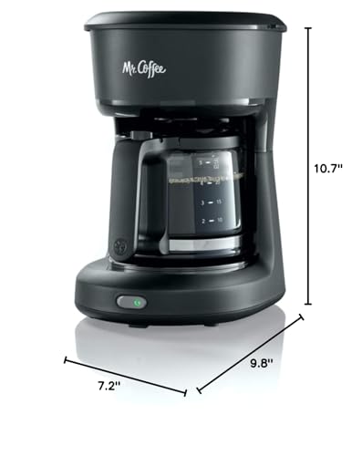 Mr. Coffee® 5-Cup Mini Brew Switch Coffee Maker, Black Mr. Coffee