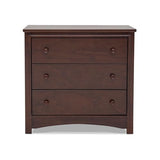Delta Children Perry 3 Drawer Dresser with Changing Top and Interlocking Drawers, Walnut Espresso Delta Children