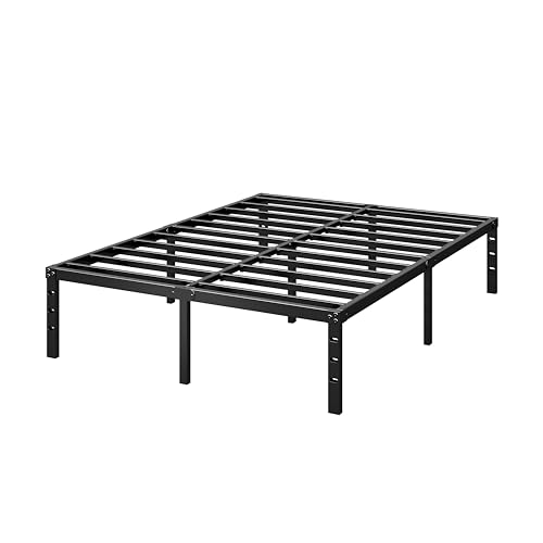 HLIPHA Metal Platform Bed Frame 14 Inch Tall,No Box Spring Needed,Full Size Bed with Heavy Duty Strong Support Slats,Easy to Assemble,Black HLIPHA