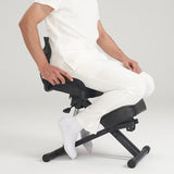 Master Massage Ergonomic Kneeling Chair with Back Support for Office -Posture Chair with Angled Seat and Backrest for Home and Office-Posture Correction Stool-Improve Your Posture Master Massage Equipment