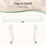 TRIBEWOOD 63-Inch Solid Wood Console Table, Farmhouse Entryway Table with X-Shaped Legs, Long Sofa Table for Living Room, Hallway, or Foyer, Easy Assembly, Anti-tip Kits TRIBEWOOD