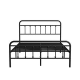 Novilla Metal Bed Frame Queen Size - Modern Minimalist Victorian Style with Headboard/Footboard, Heavy-Duty Steel Slats/Underbed Storage/No Box Spring Needed/Easy Assembly/Noise Free/Black Novilla