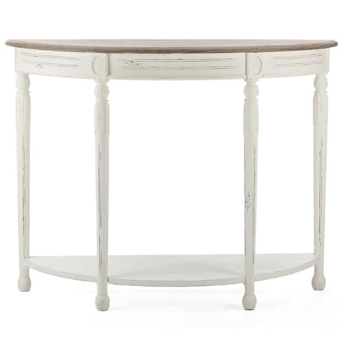 Baxton Studio Vologne Traditional Wood French Console Table, White Baxton Studio