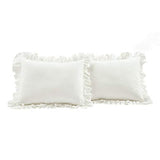 Lush Decor Reyna Ruffle Cotton Duvet Cover Set 3 Piece Set Full/ Queen, White - Queen Size Bedding Set - White Duvet Queen- Ruffled Bedding - Coquette Decor Lush Decor