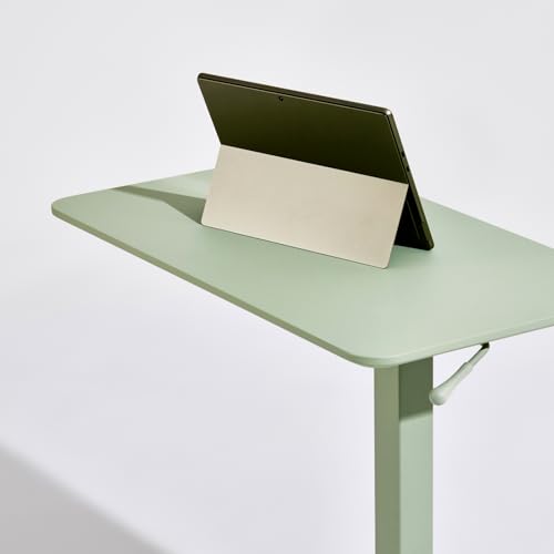 TopJob ANYDESK NEST Mobile Standing Desk, Portable with Hidden Wheels Non Folding, Sit Stand Desk, Computer Workstations, Home Use, Couch Side Table, Bedside Table, Kitchen Prep Table (Noir) TopJob