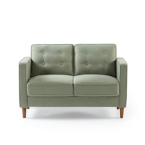 ZINUS Lauren Loveseat, Button Tufted Cushions, Easy, Tool-Free Assembly, Pear Green Zinus