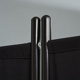 HOMCOM 6 Ft Tall 3 Panel Fabric Room Divider, Freestanding Partition Wall Divider, Folding Privacy Room Separator for Indoor, Home Office, Black HOMCOM
