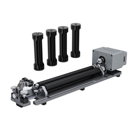 ATOMSTACK Maker R6 Laser Rotary Roller, Multi-functional Chuck with 4 Raisers, 6000mm/min High Speed for Rings, Spheres, Mugs with Handle, Compatible with xTool, Ortur, Creality, NEJE, Sculpfun ATOMSTACK