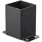 VEVOR 4x4 Post Base 10 Pcs, Inner Size 3.6"x3.6" Post Base Brackets, Heavy Duty Powder-Coated Post Anchor Matte Black Wood Post Brackets for Pavilion Deck Railing Support Deck Base Plate VEVOR