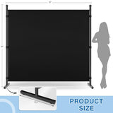AKTOP Room Divider, Freestanding Single Panel Privacy Screen, Portable Temporary Wall Dividers for Room Separation, Large Room Partitions and Separators for Home, Office, Dorm, 71''W x 71''H, Black AKTOP
