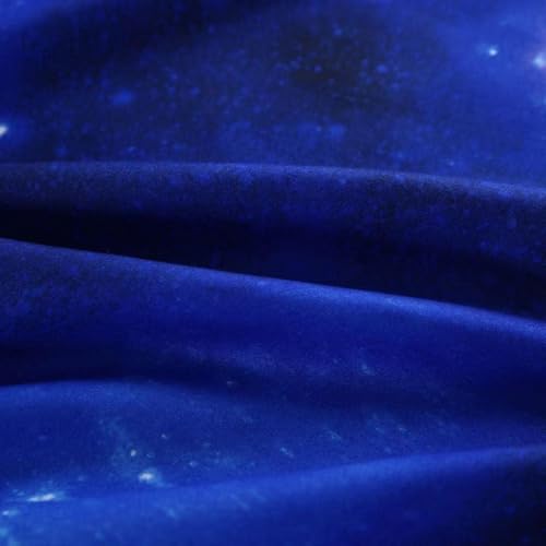 SDIII 3PCS Blue Space Fitted Sheet Set Twin, Bed in a Bag Galaxy Bedding Twin Sheet Fitted, Soft Microfiber, Soft Twin Sheet Set for Kids Boys and Girls, 1 Fitted Sheet and 2 Pillowcases SDIII