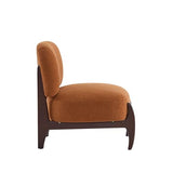 BTYJLEBE Accent Chair Modern Lounge Chair, Comfy Upholstered Reading Room Chair with Solid Wood Frame, Elegant Design for Living Room, Bedroom,Office(Orange) BTYJLEBE