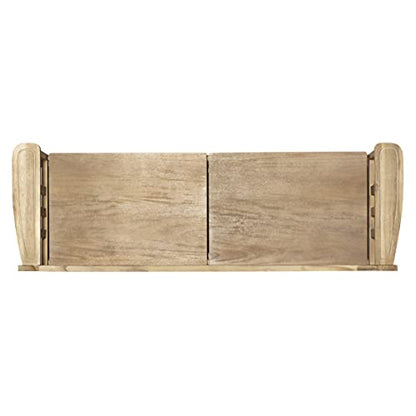 Linon Natural Washed Storage Frankie Bench, Seat Height of 18" - WoodArtSupply