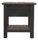 Signature Design by Ashley Tyler Creek Rustic End Table with Storage Drawer and Fixed Shelf, Brown & Black Signature Design by Ashley