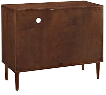 Crosley Furniture Everett Mid-Century Modern Media Console, Mahogany