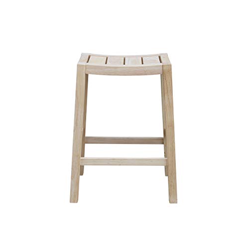 IC International Concepts International Concepts Ranch, 30-Inch, Ready to Finish Stool, Unfinished - WoodArtSupply