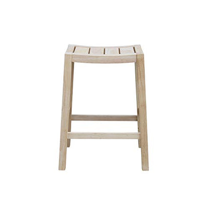 IC International Concepts International Concepts Ranch, 30-Inch, Ready to Finish Stool, Unfinished - WoodArtSupply