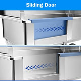 WSSEY 34'' Dog Washing Station for Small Dogs Grooming Tub Bathing Station Professional Pet Wash Station Bathtub for Home with Sliding Door, Faucet, Steps WSSEY