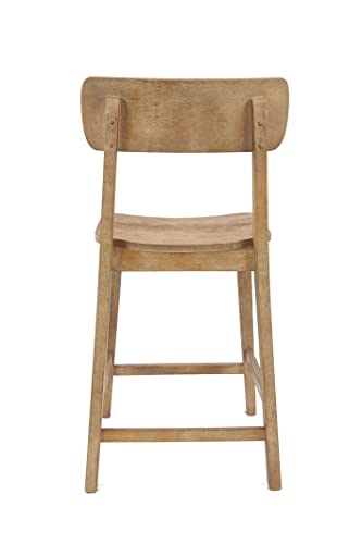 Boraam Torino Counter Height Stool, 24-Inch, Barnwood Wire-Brush Boraam