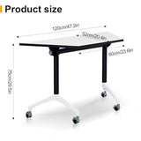 Conference Table, Mobile Training Table with Silent Wheels, Modern Flip Top Foldable Conference Room Table,Rolling Meeting Tables,Seminar Conference Tables for Office, Meeting Room (6pack) VORDERRY