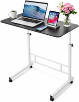 Zanbeel Mobile Standing Desk Adjustable Height for Laptop – Small Rolling Desk & Portable Table on Wheels – Laptop Cart & Computer Workstation – Small Standing Table with Wheels for Home Office Zanbeel