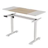 bilbil Height Adjustable Electric Standing Desk, 55 x 24 Inches Sit Stand up for Work Office Home, Ergonomic Rising Computer Table with Memory Preset with Splice Desktop (Oak, White) bilbil