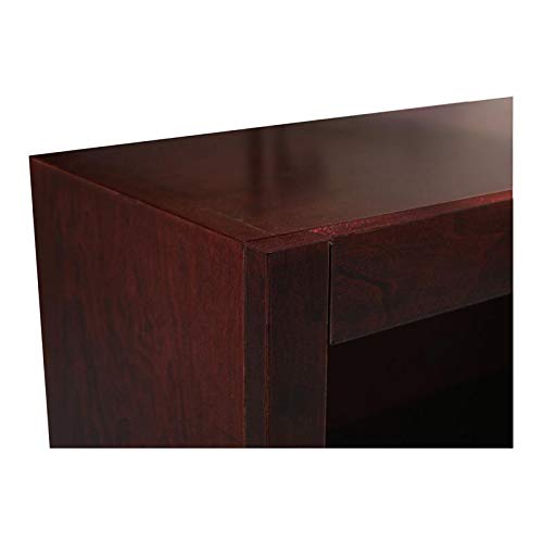 Home Square Cherry Solid Wood Bookcase Set with 84" and 36" Tall Designs Home Square