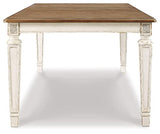 Signature Design by Ashley Realyn French Country Dining Extension Table, Seats up to 8, Chipped White Signature Design by Ashley