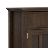 SIMPLIHOME Acadian SOLID WOOD and Pine Rectangle Transitional Large Sideboard Buffet for The Dining Room and Kitchen, 60 inch, Brunette Brown SIMPLIHOME