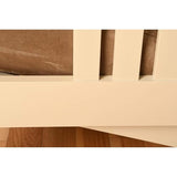 HomeStock Full Size Futon Frame with Mattress - Convertible Sofa Bed - Antique White Linen Aqua/Without Storage Drawers HomeStock