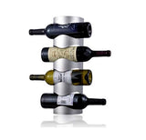 HAOZHAO 4 Bottles Creative Stainless Steel Wall Mounted Red Wine Holder Wine Bottle Storage Rack Storage Shelf Holders (Color : Silver) HAOZHAO