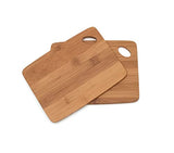 Lipper International Bamboo Wood Thin Kitchen Cutting Boards with Oval Hole in Corner, Set of 2 Boards, 6" x 8" x 0.25" Lipper International