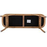 DM Furniture Farmhouse Wood Bench Small Entry Way Bench Seat Narrow Dining Bench Bed End Indoor Bench for Living Room Foyer Indoor, Uphostered Bench DM Furniture