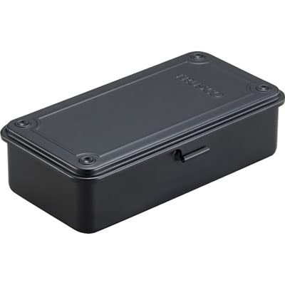 toyo steel tool box T-190 BK (Black) H7.99×W4.29×D2.20inch Steel Trunk For Pegs, Metal fittings, Pen, Accessory, And Utility Knife Made In Japan toyo steel tool box