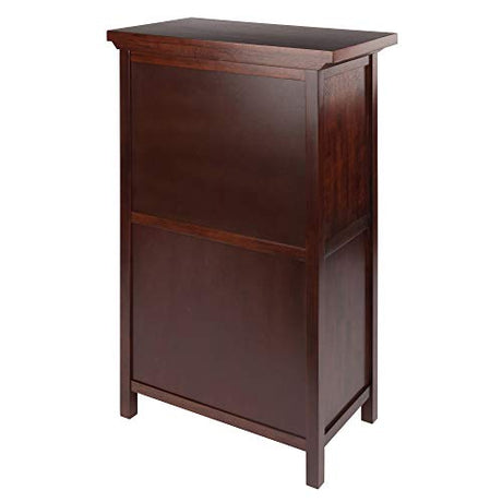 Winsome Wood Chablis Wine Storage, Walnut Winsome