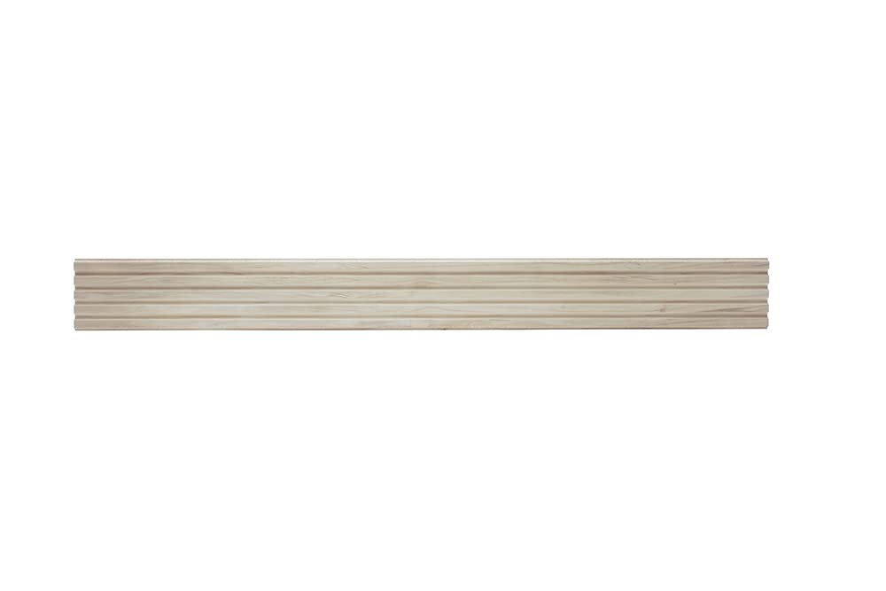 1549-4FTWHW Unfinished White Hardwood Traditional Fluted Panel Moulding - WoodArtSupply