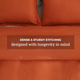 JSD Burnt Orange Duvet Cover Set Twin Size, 2 Piece Microfiber Kids Duvet Cover with Pillow Sham, Zipper Closure, Comforter Not Included JSD