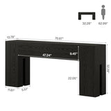 Tribesigns 71-Inch Long Console Table for Entryway, Farmhouse Sofa Console Behind Couch, Entry Table for Hallway, Foyer, Living Room, Black Tribesigns